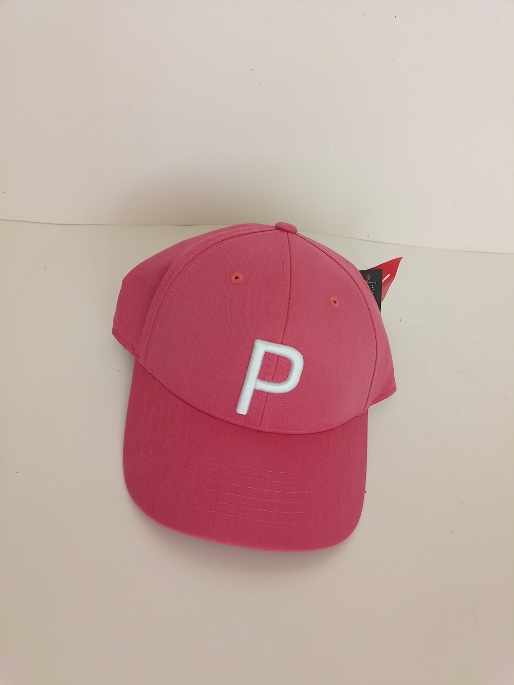 Puma Pink White Logo Ponytail Cap 110 Flex Fit Comfort Fit OS